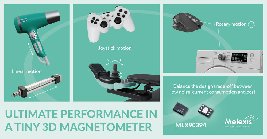 Melexis squeezes ultimate performance in a tiny 3D Magnetometer